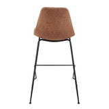 New Pacific Direct Robert PU Counter Stool, (Set of 4) SFX2 Umber Brown