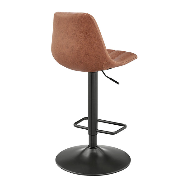 New Pacific Direct Robert PU Gaslift Swivel Bar Stool, (Set of 2) SFX2 Umber Brown