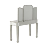 Contemporary 2-piece Vanity Set Metallic Platinum and White