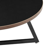 New Pacific Direct Courtdale Round Coffee Table SFX2 Black