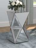 Contemporary Geometric Side Table Silver