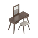 Modern 2-piece Vanity Set with 3-drawer Medium Brown