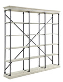 Rukia Industrial Bookshelf White & Black Finish 93040-ACME