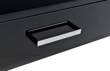 Coleen Contemporary Built-in USB Port Writing Desk Black High Gloss & Chrome Finish 93045-ACME