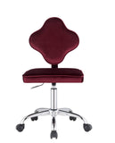 Clover Contemporary Office Chair Red Velvet(#) 93070-ACME