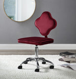 Clover Contemporary Office Chair Red Velvet(#) 93070-ACME