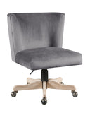 Cliasca Contemporary Office Chair Gray Velvet(#) 93073-ACME