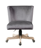 Cliasca Contemporary Office Chair Gray Velvet(#) 93073-ACME