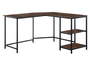 Taurus Industrial Built-in USB Port Writing Desk Rustic Oak & Black Finish 93080-ACME