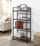 Taurus Industrial Bookshelf Rustic Oak & Black Finish 93084-ACME