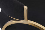 Privet Linen Textured Fabric / Metal / Plate / Foam Contemporary Black Linen Textured Fabric Dining Chair - 20.5" W x 22.5" D x 31.5" H