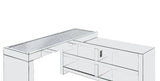 Noralie Glam Built-in USB Writing Desk Clear Glass, Mirrored & Faux Diamonds 93110-ACME