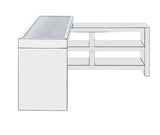 Noralie Glam Built-in USB Writing Desk Clear Glass, Mirrored & Faux Diamonds 93110-ACME