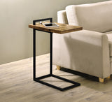 Modern C-shaped Accent Table with USB Charging Port