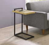 Modern C-shaped Accent Table with USB Charging Port