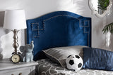 Baxton Studio Aubrey Modern and Contemporary Royal Blue Velvet Fabric Upholstered Twin Size Headboard