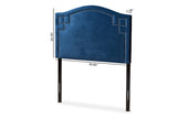 Baxton Studio Aubrey Modern and Contemporary Royal Blue Velvet Fabric Upholstered Twin Size Headboard