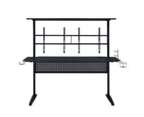 Canzi Industrial Gaming Table with USB Port Black Finish 93130-ACME