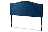 Aubrey Modern and Contemporary Royal Blue Velvet Fabric Upholstered King Size Headboard