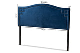 Baxton Studio Aubrey Modern and Contemporary Royal Blue Velvet Fabric Upholstered Queen Size Headboard