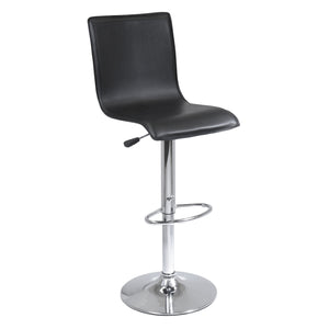 Winsome Wood Spectrum High-back Ajustable Swivel Stool, Black & Chrome 93145-WINSOMEWOOD