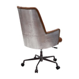 Salvol Industrial Office Chair Sahara Leather(#) & Aluminum 93176-ACME