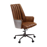 Salvol Industrial Office Chair Sahara Leather(#) & Aluminum 93176-ACME