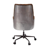 Salvol Industrial Office Chair Sahara Leather(#) & Aluminum 93176-ACME