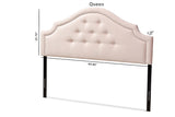 Baxton Studio Cora Modern and Contemporary Light Pink Velvet Fabric Upholstered King Size Headboard