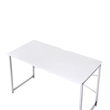 Tennos Contemporary Writing Desk White & Chrome Finish 93190-ACME