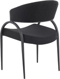 Privet Linen Textured Fabric / Iron / Foam / Plate Contemporary Black Linen Textured Fabric Dining Chair - 20.5" W x 22.5" D x 31.5" H