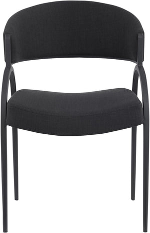 Privet Linen Textured Fabric / Iron / Foam / Plate Contemporary Black Linen Textured Fabric Dining Chair - 20.5" W x 22.5" D x 31.5" H