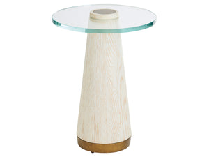 Carmel Castlewood Glass Top Accent Table