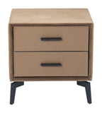 Zuo Modern Montana 100% Polyester, MDF, Plywood, Steel Modern Side Table Brown 100% Polyester, MDF, Plywood, Steel