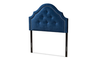 Baxton Studio Cora Modern and Contemporary Royal Blue Velvet Fabric Upholstered Twin Size Headboard