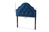 Baxton Studio Cora Modern and Contemporary Royal Blue Velvet Fabric Upholstered Twin Size Headboard