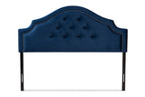 Baxton Studio Cora Modern and Contemporary Royal Blue Velvet Fabric Upholstered Queen Size Headboard