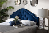 Baxton Studio Cora Modern and Contemporary Royal Blue Velvet Fabric Upholstered Full Size Headboard