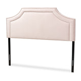 Avignon Modern and Contemporary Light Pink Velvet Fabric Upholstered Queen Size Headboard