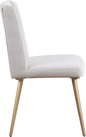 Eleanor Linen Textured Fabric / Iron / Foam Contemporary  Dining Chair - 20" W x 23.5" D x 35.5" H