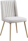 Eleanor Linen Textured Fabric / Iron / Foam Contemporary  Dining Chair - 20" W x 23.5" D x 35.5" H