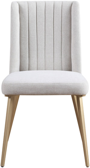 Eleanor Linen Textured Fabric / Iron / Foam Contemporary  Dining Chair - 20" W x 23.5" D x 35.5" H