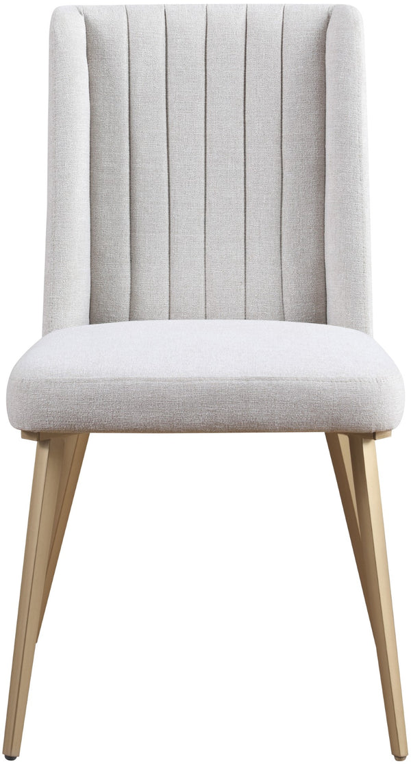 Eleanor Linen Textured Fabric / Iron / Foam Contemporary  Dining Chair - 20" W x 23.5" D x 35.5" H