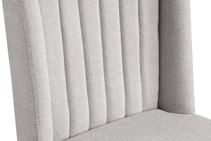 Eleanor Linen Textured Fabric / Iron / Foam Contemporary  Dining Chair - 20" W x 23.5" D x 35.5" H