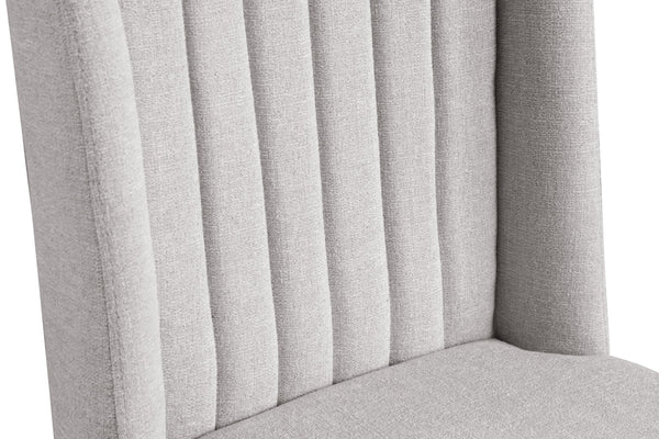 Eleanor Linen Textured Fabric / Iron / Foam Contemporary  Dining Chair - 20" W x 23.5" D x 35.5" H