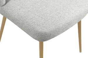 Eleanor Linen Textured Fabric / Iron / Foam Contemporary  Dining Chair - 20" W x 23.5" D x 35.5" H