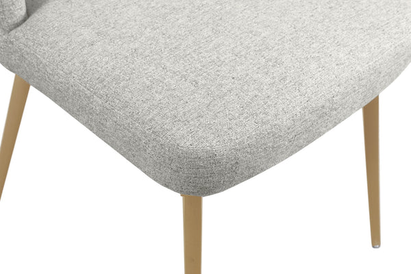 Eleanor Linen Textured Fabric / Iron / Foam Contemporary  Dining Chair - 20" W x 23.5" D x 35.5" H