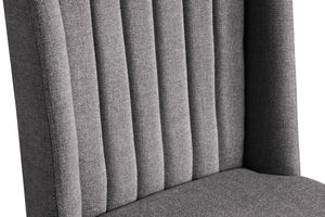 Eleanor Linen Textured Fabric / Iron / Foam Contemporary  Dining Chair - 20" W x 23.5" D x 35.5" H