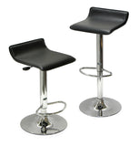 Winsome Wood Spectrum Adjustable Swivel Stools, 2-Piece Set, Black & Chrome 93329-WINSOMEWOOD