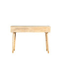 Casual Rectangular Storage Console Table Natural